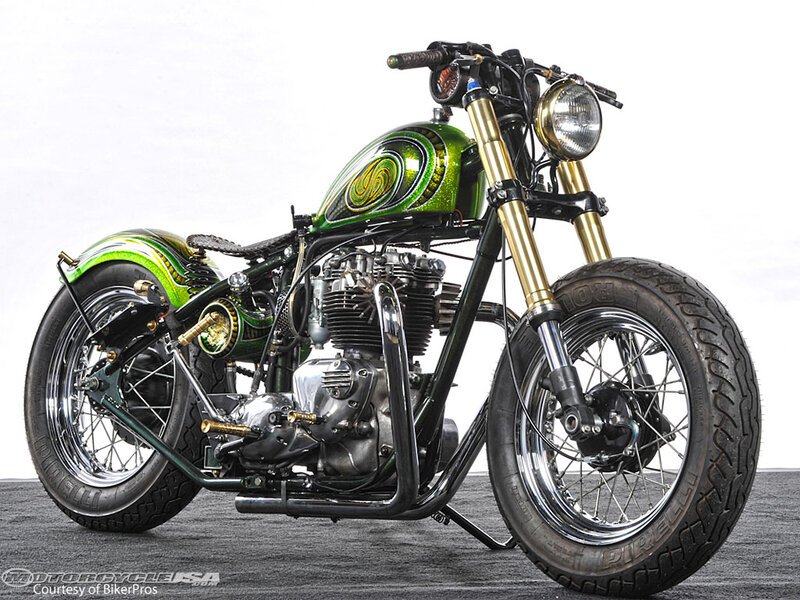 Custom Green Motorcycle — Neutral