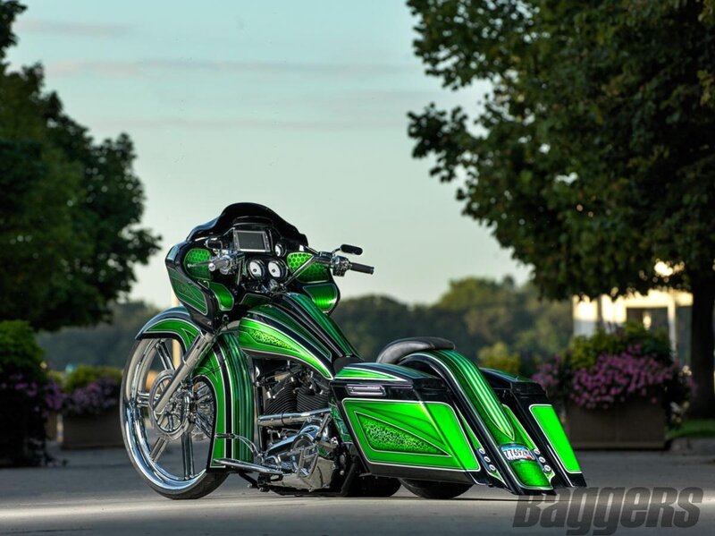 Custom Green Motorcycle — Serene