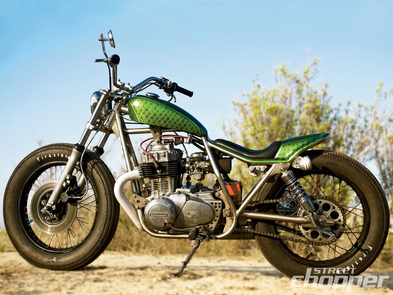 Custom Green Motorcycle