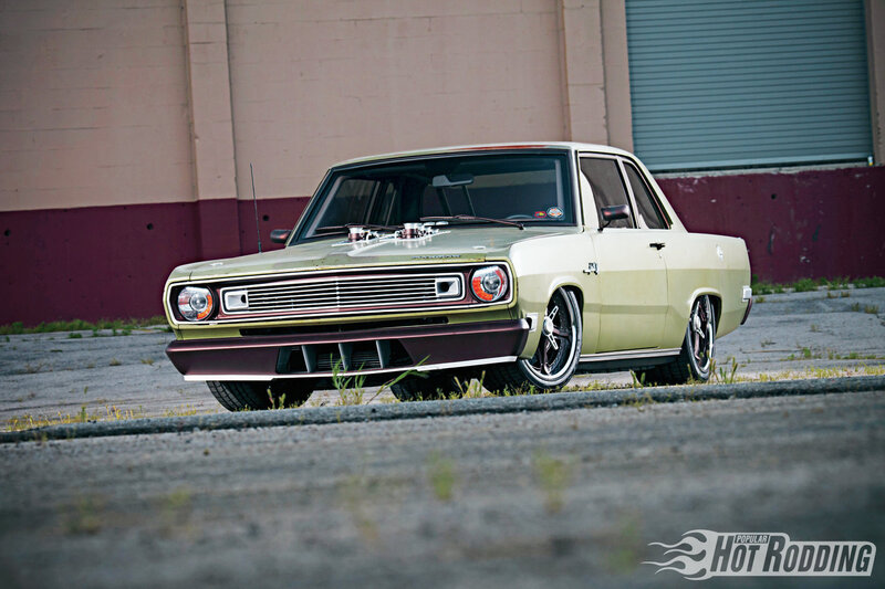 Custom Green Muscle Car