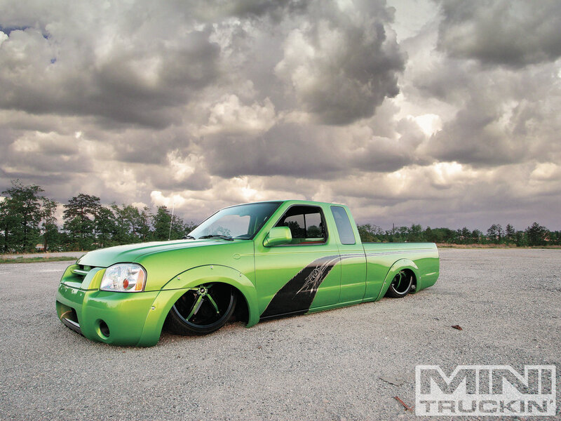 Custom Green Pickup Truck — Dramatic