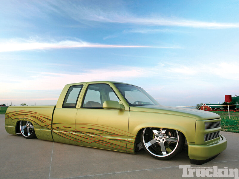 Custom Green Pickup Truck — Serene