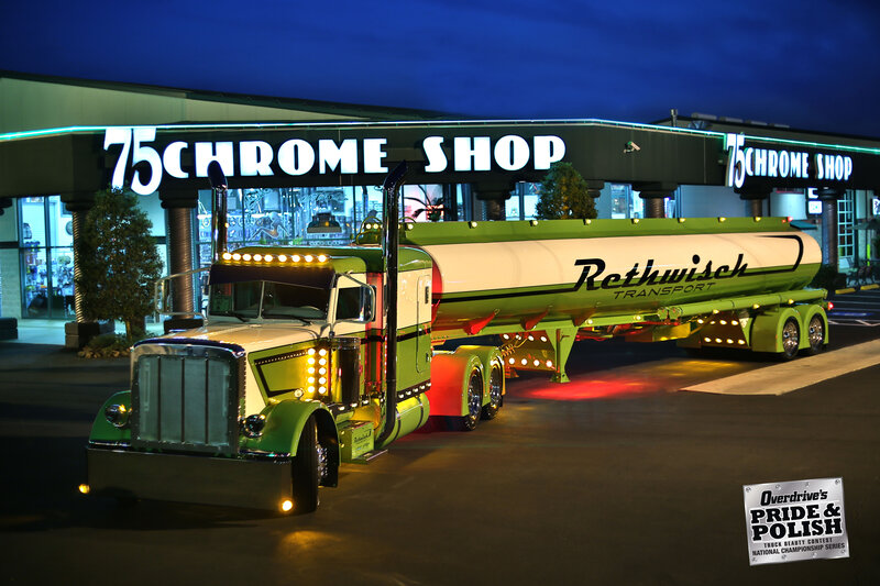 Custom Green Semi-truck