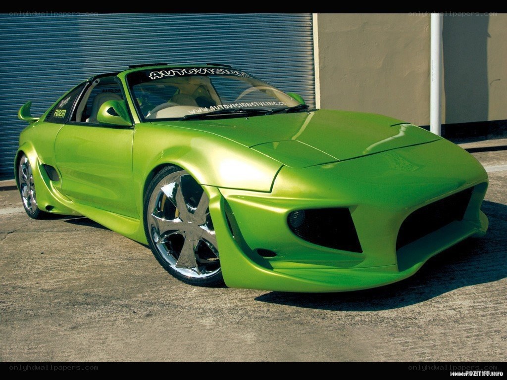 custom green sports car
