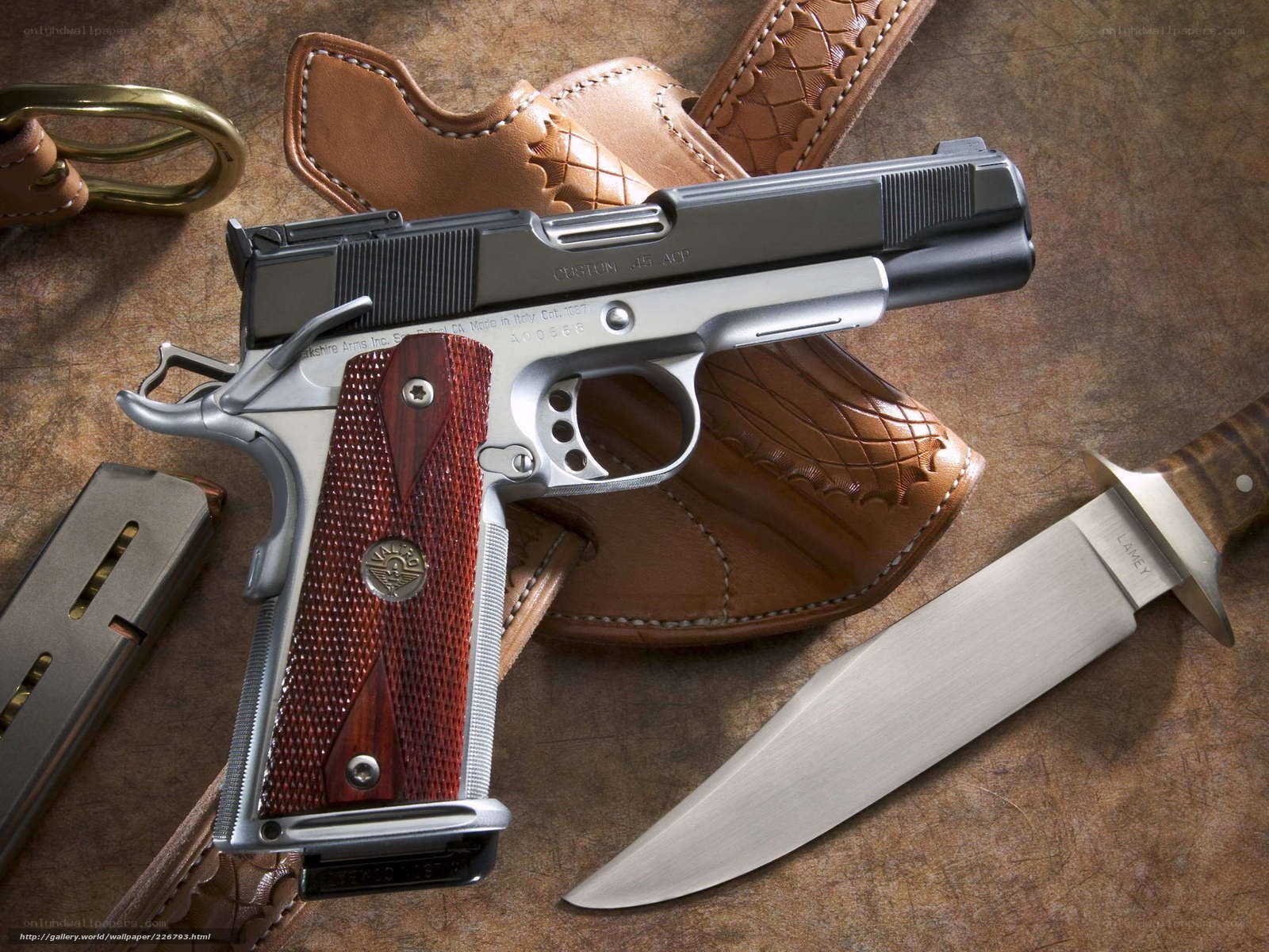 Custom handgun and knife set
