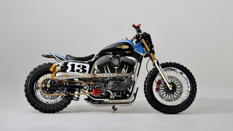 Custom Harley-davidson Motorcycle — Black, Neutral, Photograph