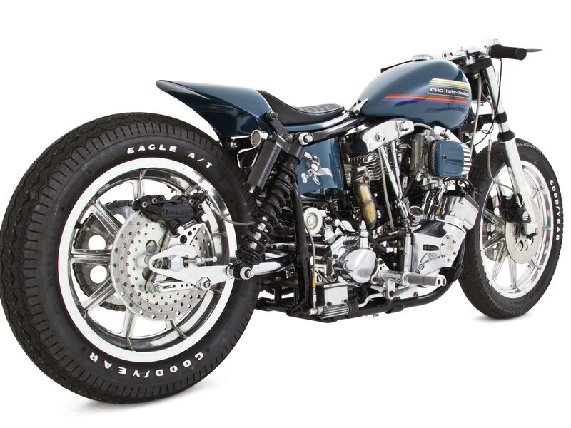 Custom Harley-davidson Motorcycle — Blue