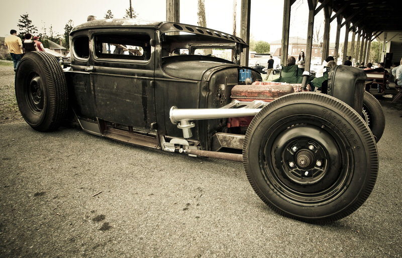 Custom Hot Rod Car — Black, Dusty