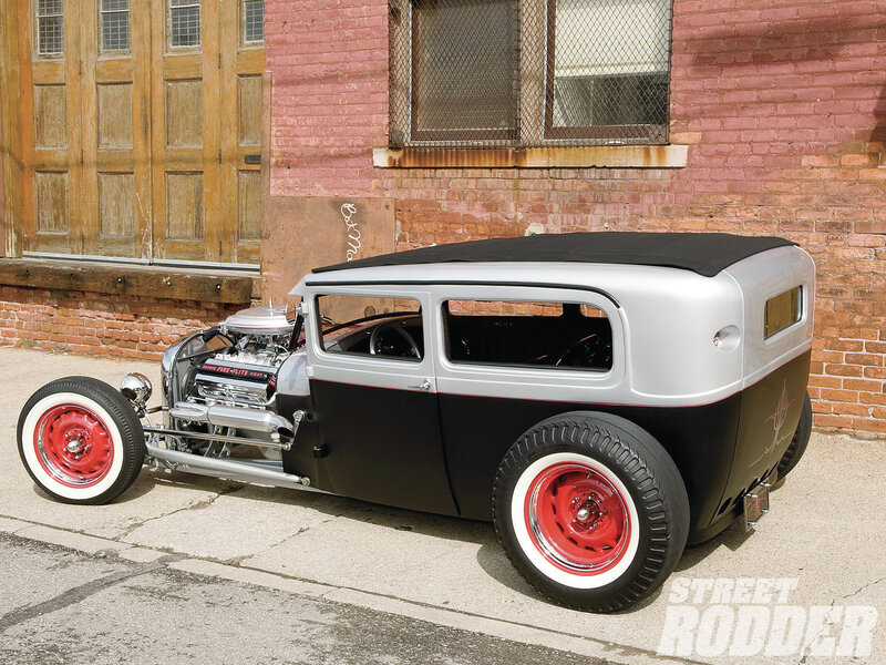Custom Hot Rod Car — Black, Industrial
