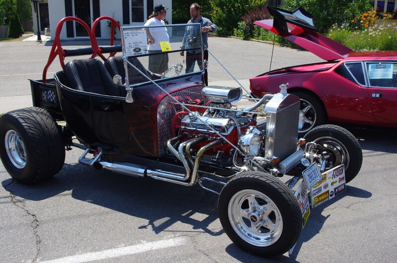Custom Hot Rod Car — Black, Outdoor, Afternoon