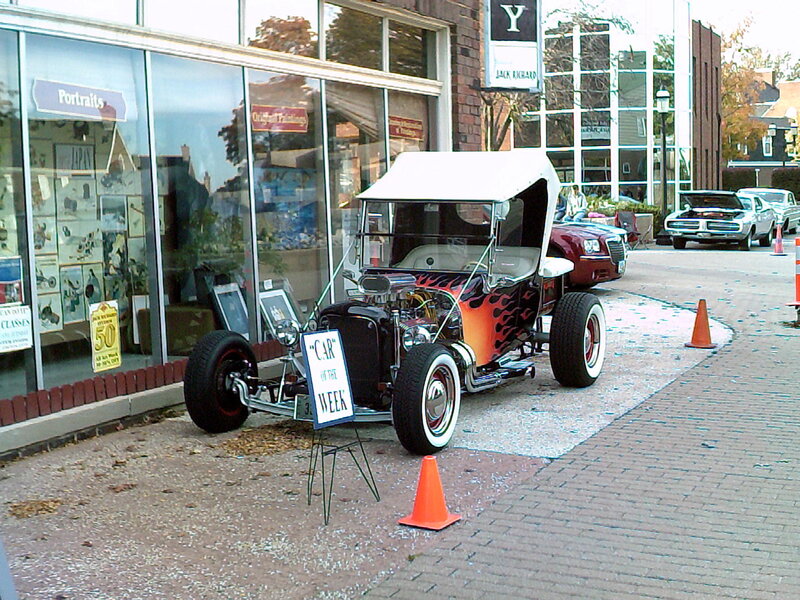 Custom Hot Rod Car — Black, Outdoor, Autumn