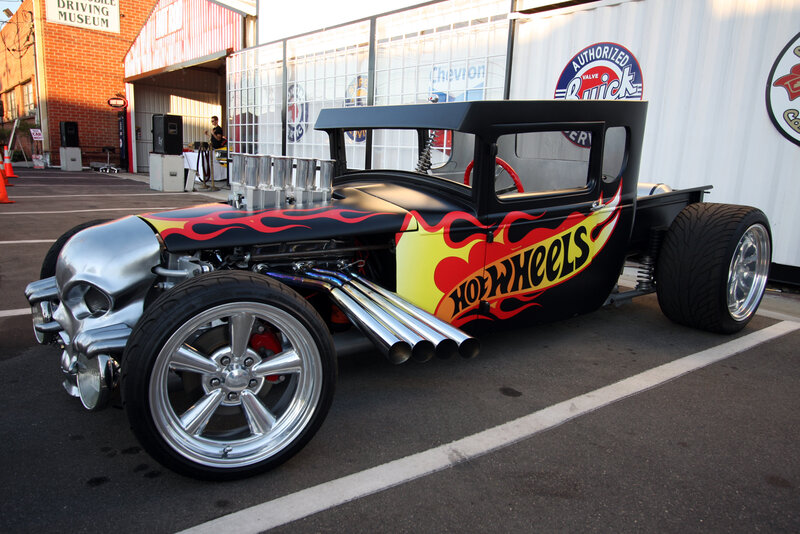 Custom Hot Rod Car — Black, Showcase, Afternoon