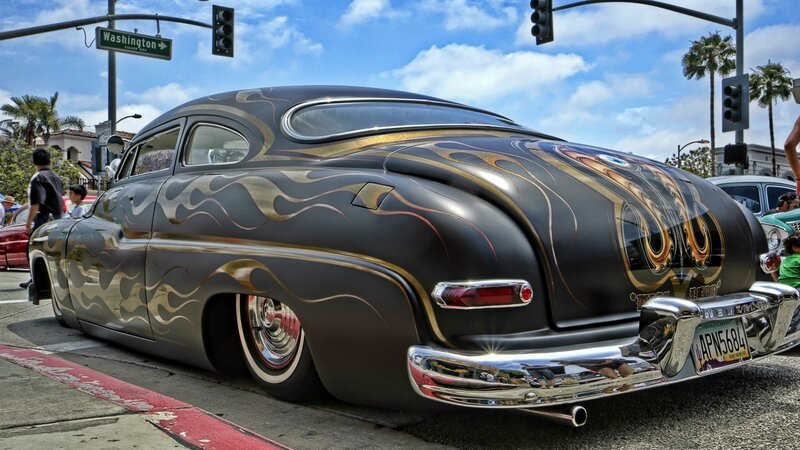 Custom Hot Rod Car — Black, Sunny