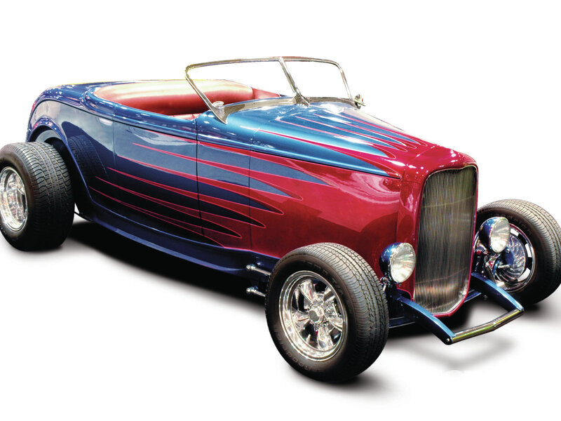 Custom Hot Rod Car — Blue, Showcase, Photograph