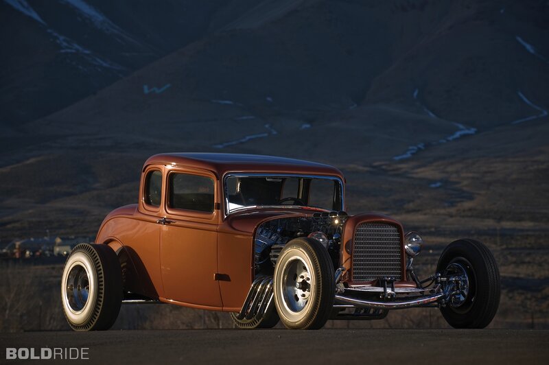 Custom Hot Rod Car — Brown, Dramatic