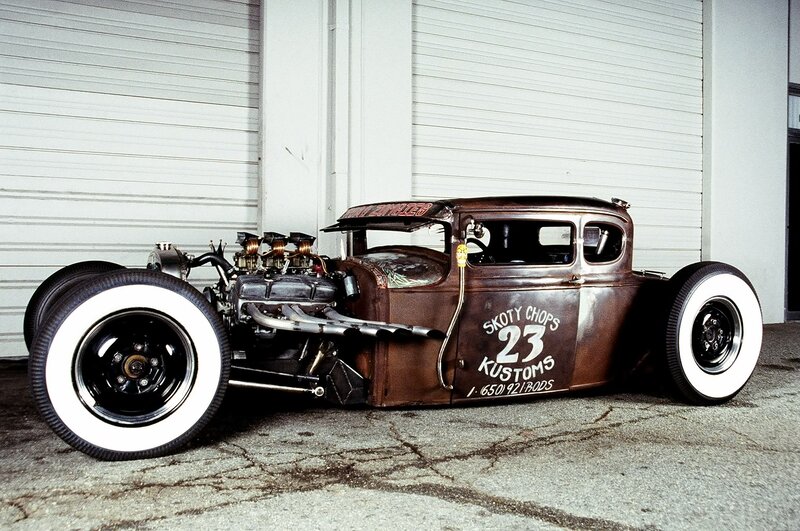 Custom Hot Rod Car — Brown, Industrial