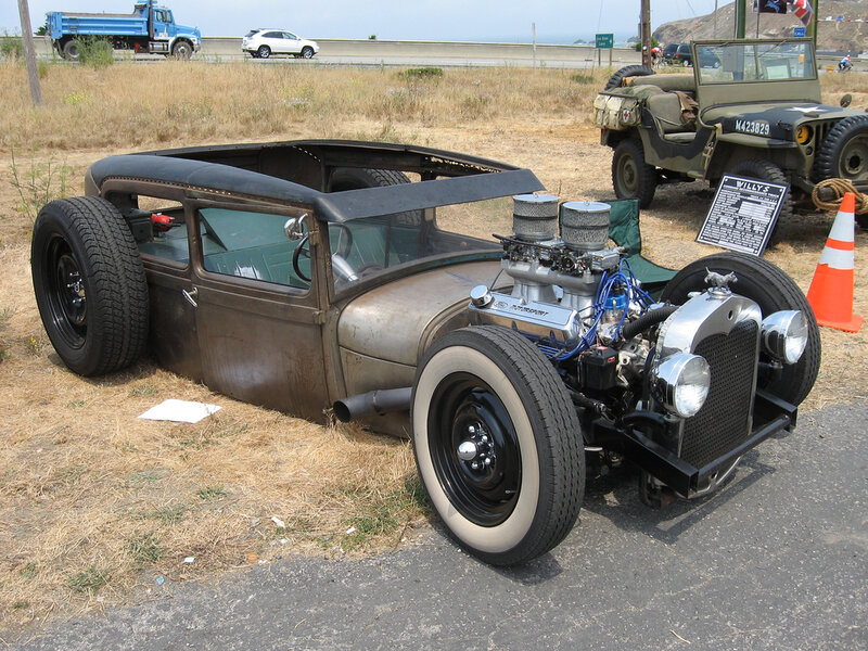 Custom Hot Rod Car — Brown, Outdoor, Afternoon, Photograph