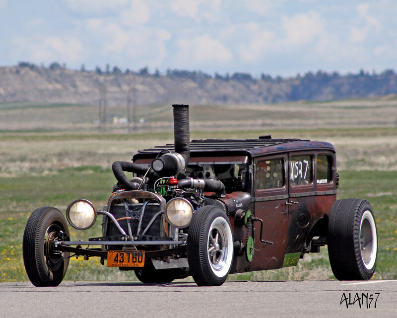 Custom Hot Rod Car — Brown, Outdoor, Afternoon