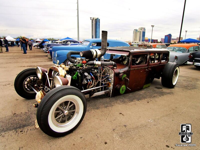 Custom Hot Rod Car — Brown, Outdoor