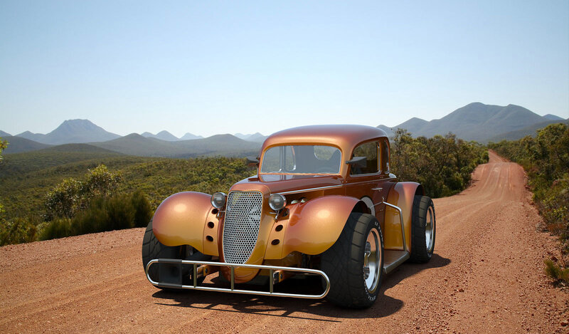 Custom Hot Rod Car — Brown, Serene