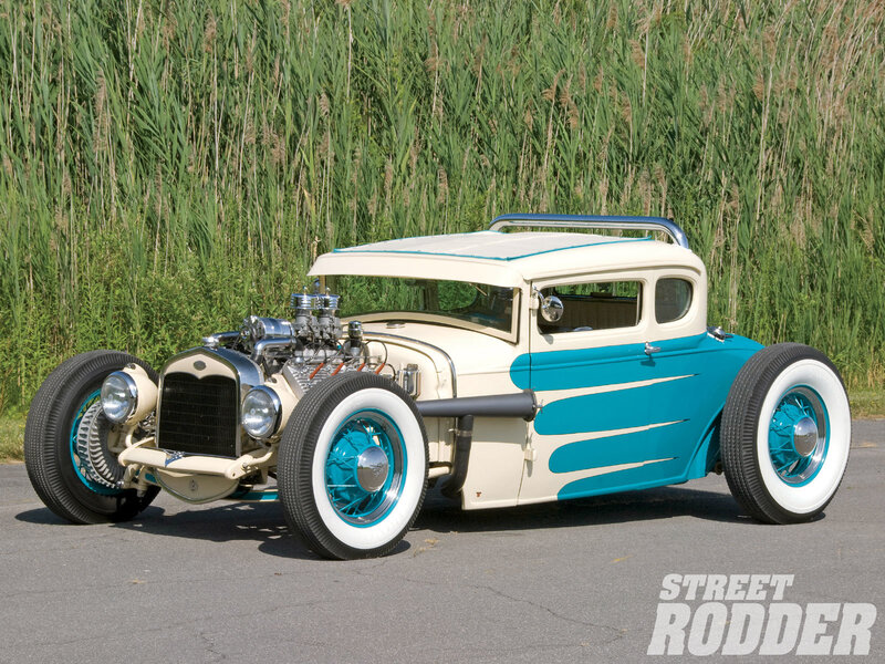 Custom Hot Rod Car — Cream