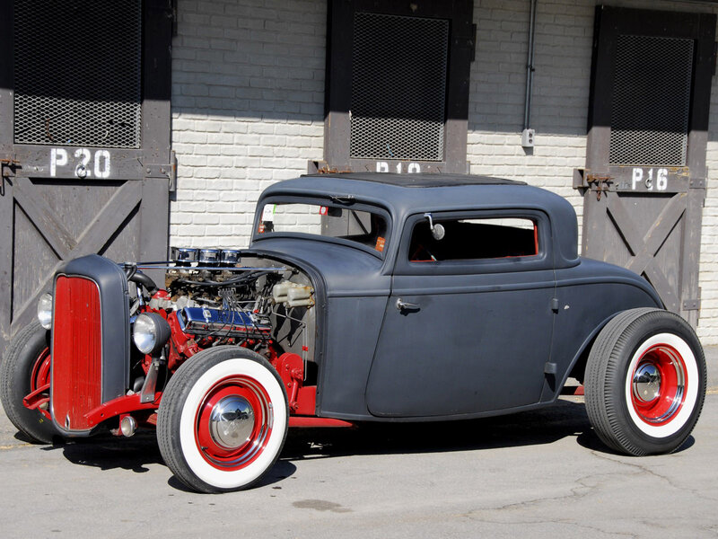Custom Hot Rod Car — Gray, Dramatic, Afternoon, Photograph