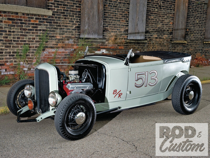 Custom Hot Rod Car — Gray, Dramatic, Afternoon