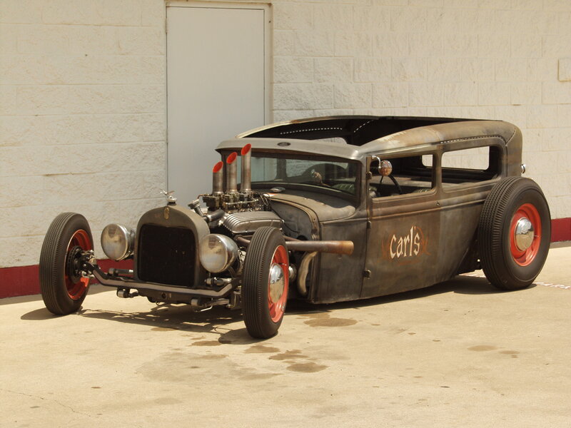 Custom Hot Rod Car — Gray, Industrial, Afternoon, Photograph