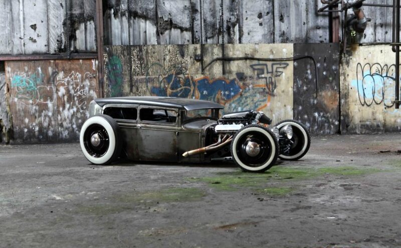 Custom Hot Rod Car — Gray, Industrial, Photograph