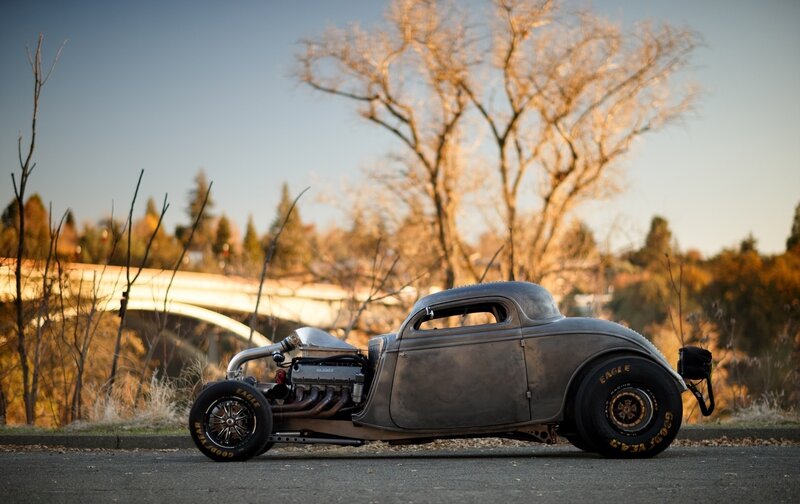 Custom Hot Rod Car — Gray, Serene
