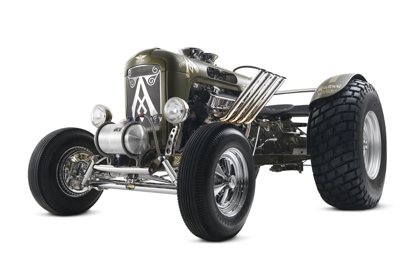 Custom Hot Rod Car — Green, Dramatic, Photograph