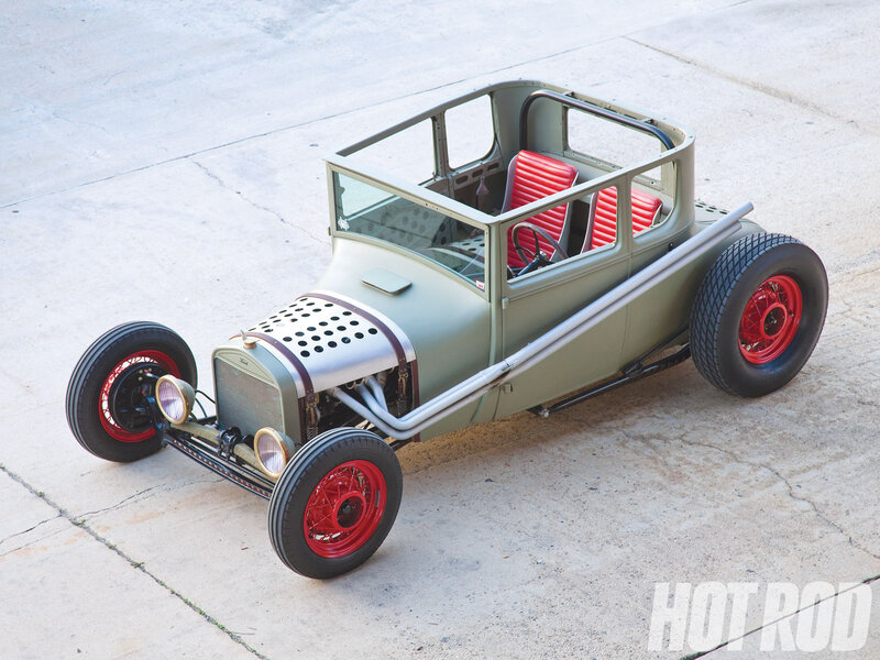 Custom Hot Rod Car — Green, Mechanical