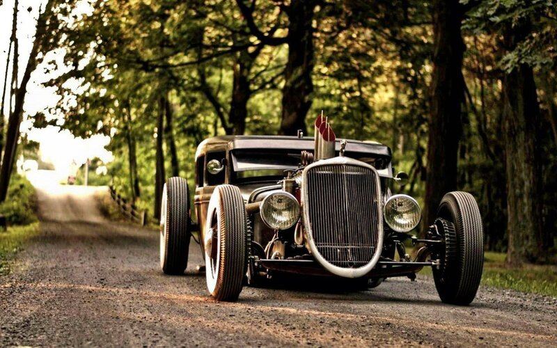 Custom Hot Rod Car — Green, Serene