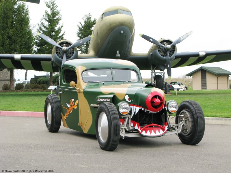 Custom Hot Rod Car — Green
