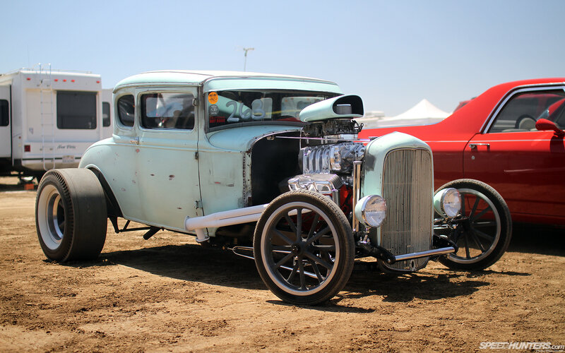 Custom Hot Rod Car — Light Blue