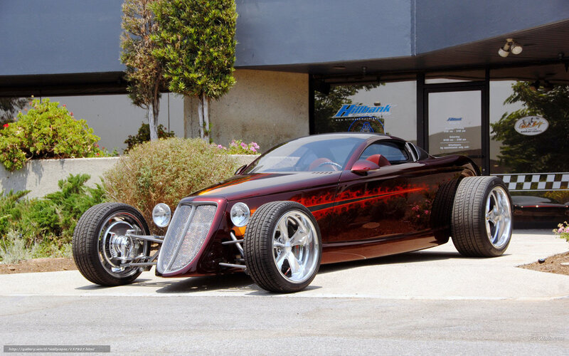 Custom Hot Rod Car — Maroon, Calm