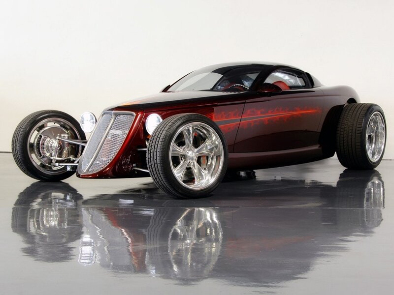 Custom Hot Rod Car — Maroon