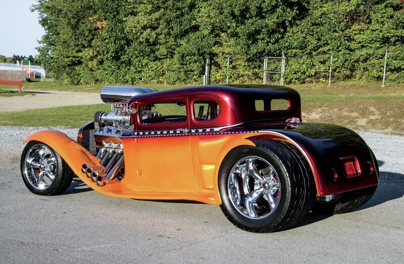 Custom Hot Rod Car — Orange, Calm