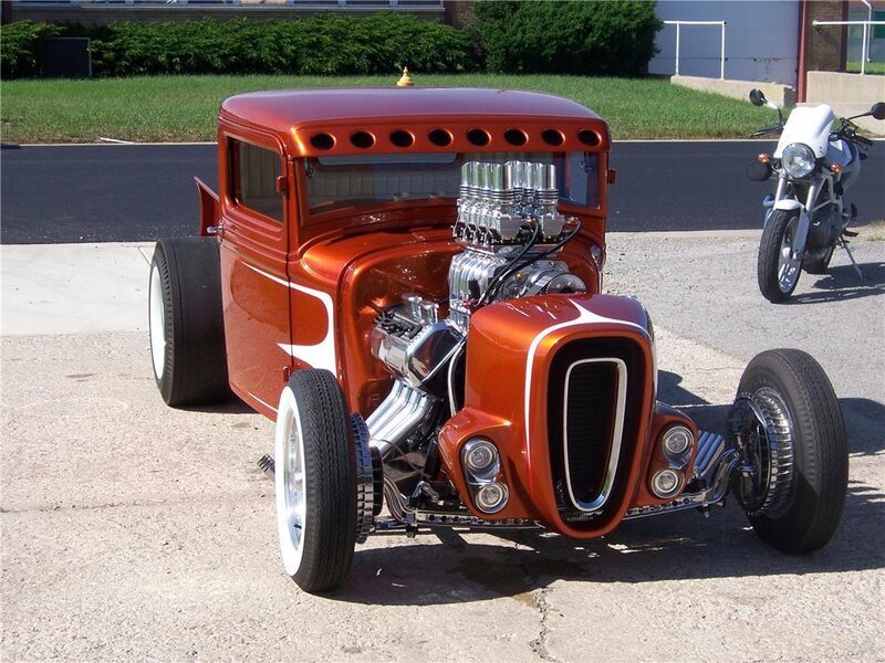 Custom Hot Rod Car — Orange