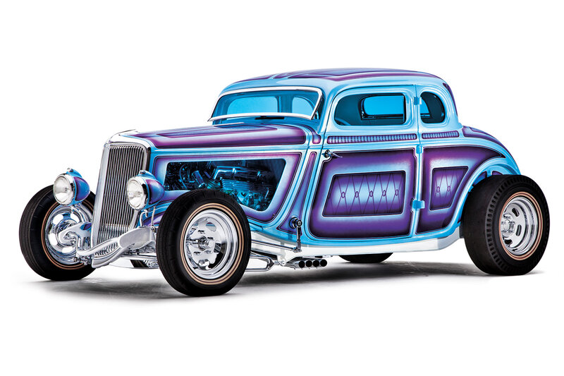 Custom Hot Rod Car — Purple, Showcase, Digital Art