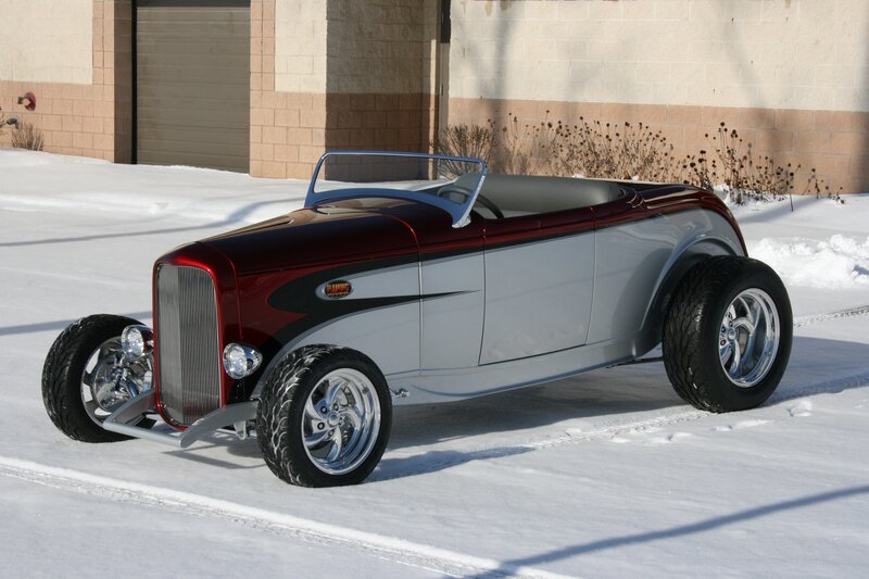 Custom Hot Rod Car — Red, Calm