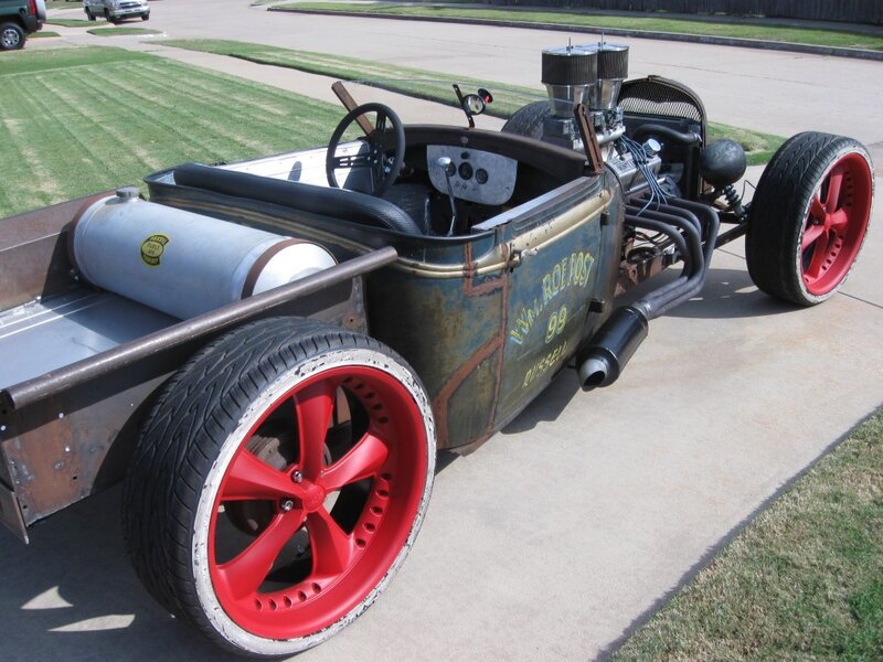 Custom Hot Rod Car — Red, Mechanical
