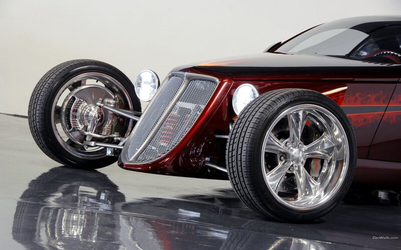 Custom Hot Rod Car — Red, Showcase, Photograph, Wheels