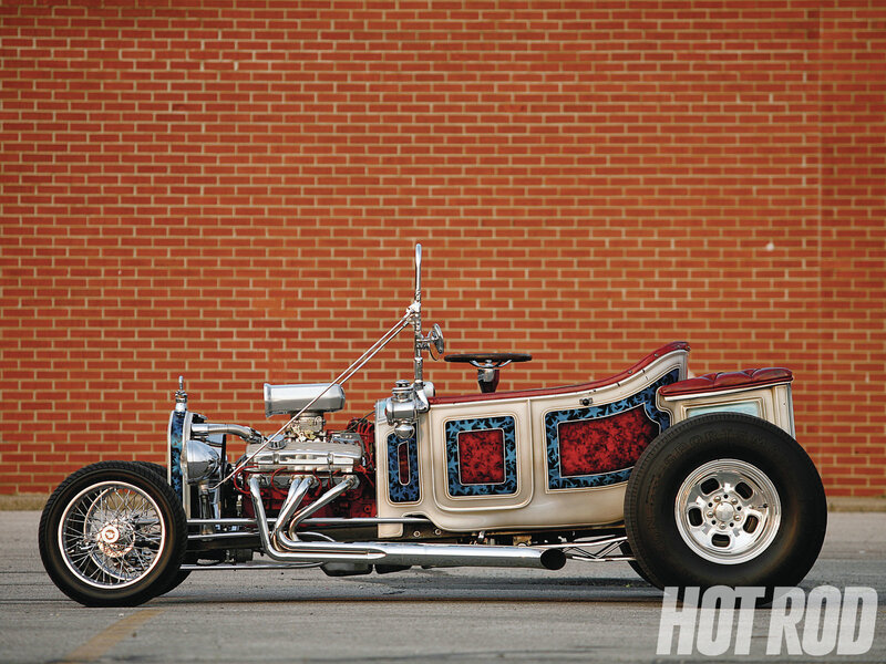 Custom Hot Rod Car — Red, Static