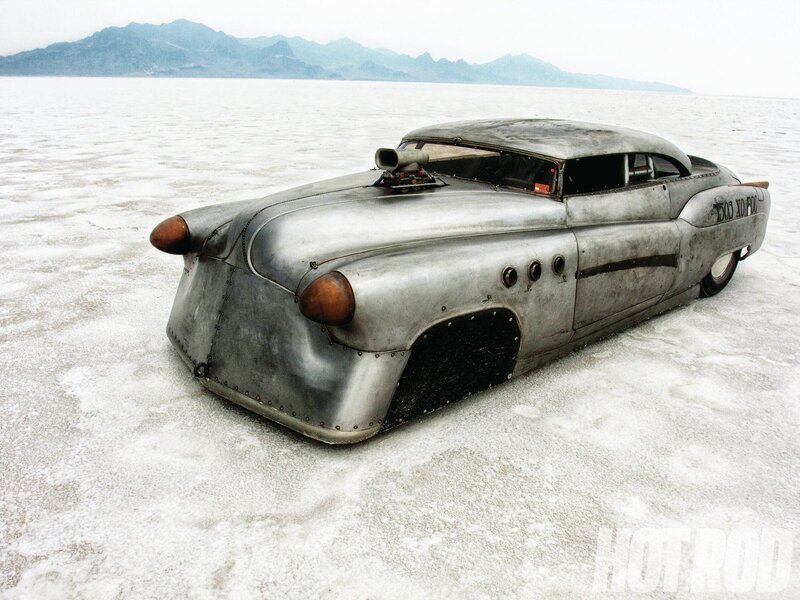 Custom Hot Rod Car — Silver, Dramatic, Photograph