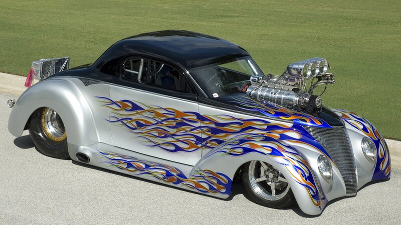 Custom Hot Rod Car — Silver