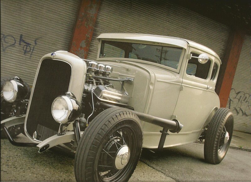 Custom Hot Rod Car — White, Industrial