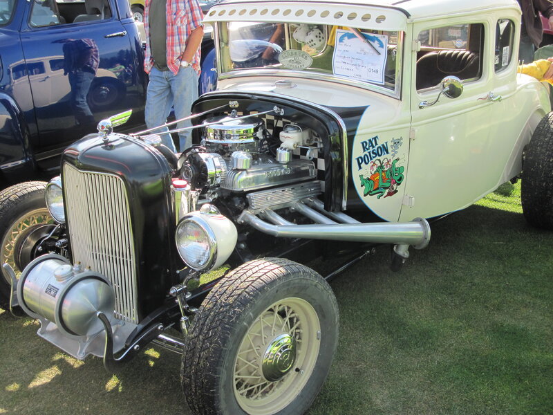 Custom Hot Rod Car — White, Outdoor