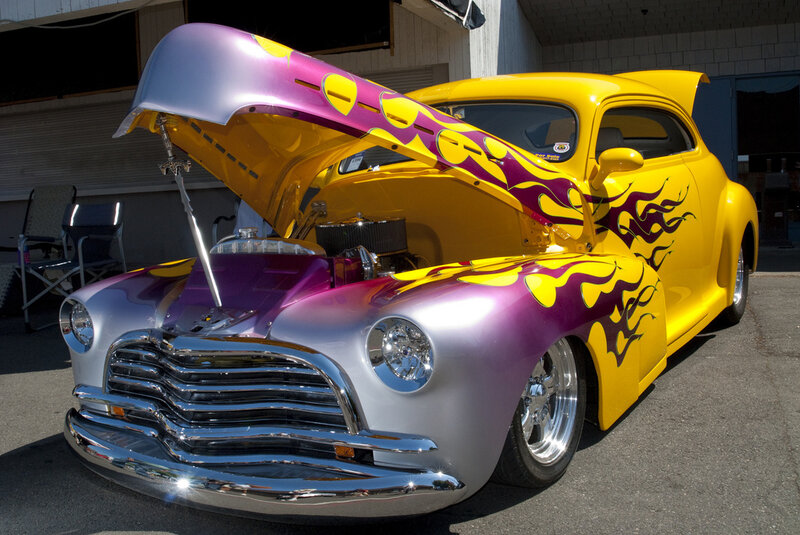 Custom Hot Rod Car — Yellow, Showcase