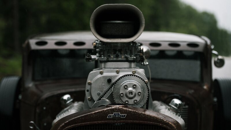 Custom Hot Rod Engine — Brown, Dramatic